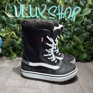 Vans Standard Mid Snow MTE Black White Waterproof Boots Men's Sz 5.5 Women 7